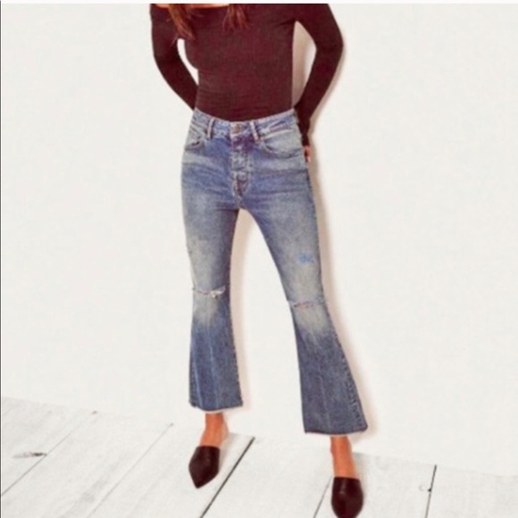 WARP & WEFT PSP PALM SPRINGS DISTRESSED CROP JEAN - Picture 7 of 7